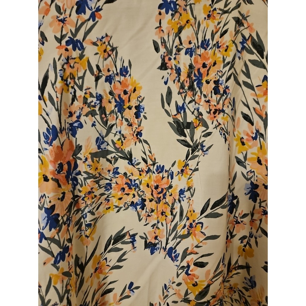 Eloquii Blouse 24 Pink Blue Boho CottageCore Ruffle Puff Sleeve Peasant Top - Picture 10 of 15